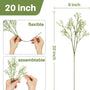 Sylaryn 10PCS Baby Breath Artificial Flowers Fake Babys Breath Gypsophila Flowers Bulk Realistic Artificial Flowers Bouquet Flores Artificiales para Decoracion for Wedding Party Home Decoration