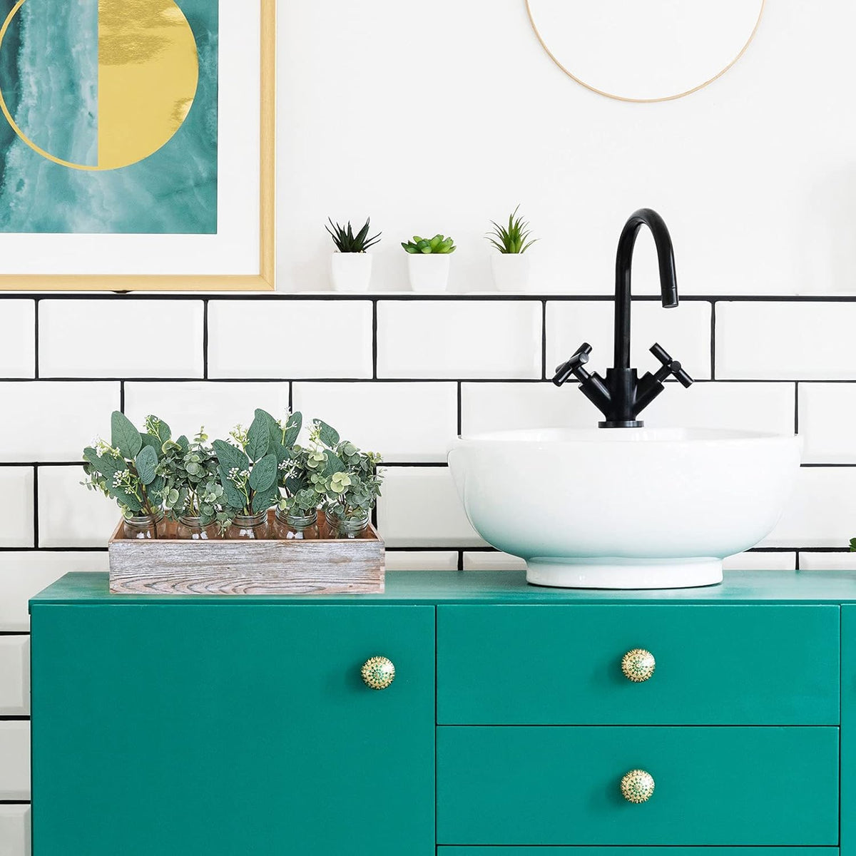 Sylaryn 20 Pcs Mixed Artificial Oval Eucalyptus Leaves Bulk with White Seeds Stems and Spray for Vase Floral Wreath Bouquets Wedding Greenery Decoration