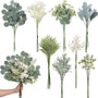 Sylaryn 75 Pcs Artificial Greenery Stems Box Set,with 8 Kinds of Faux Plants and Fake Flowers for DIY Bridal Bouquets Wedding Floral Arrangement Table Centerpieces Decoration (Sage Green)