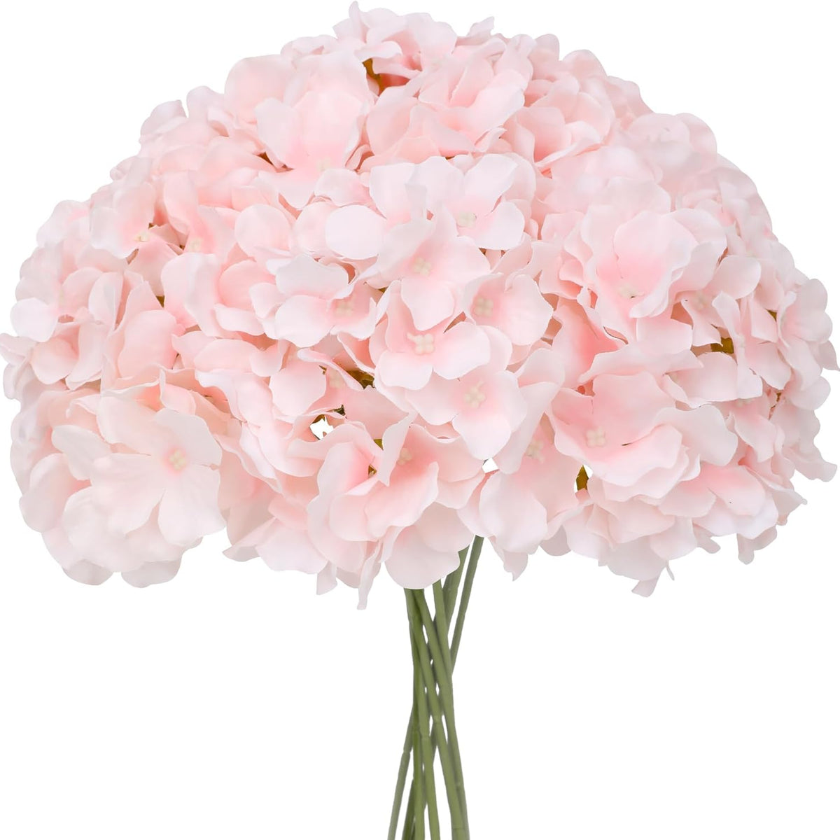 SYLARYN Fake Pink Hydrangea Artificial Flowers - Faux Silk Hydrangeas Flowers Heads with Stems Real Touch for Home Wedding Party Table Decor(Pink,Pack of 10)