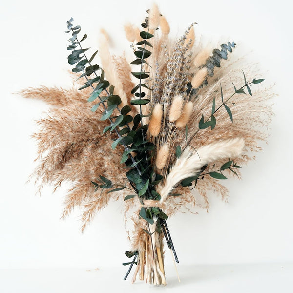 Sylaryn Green Pampas Grass Boho Bouquet – Exquisite Lavender and Eucalyptus Dried Flower Arrangements for Western Boho Decor – Rustic Flowers for Your Bohemian Home, Bedroom, and Wedding Table Décor
